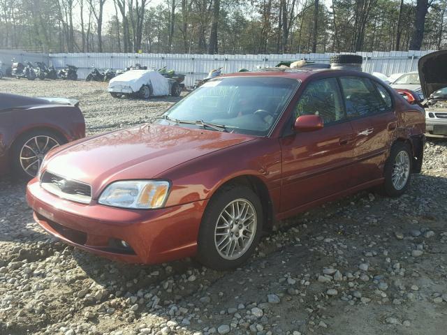 4S3BE625447211737 - 2004 SUBARU LEGACY L S RED photo 2