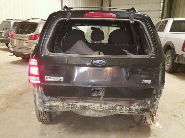 1FMCU9DG6CKA10985 - 2012 FORD ESCAPE XLT BLACK photo 9