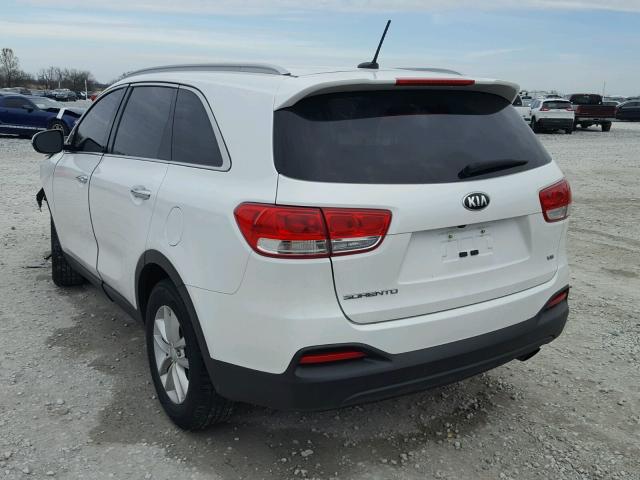 5XYPG4A59GG107452 - 2016 KIA SORENTO LX WHITE photo 3