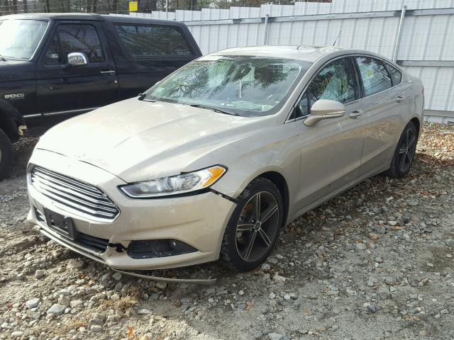 3FA6P0HD6FR121708 - 2015 FORD FUSION SE TAN photo 2