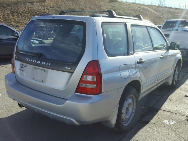 JF1SG65694H734329 - 2004 SUBARU FORESTER 2 SILVER photo 4