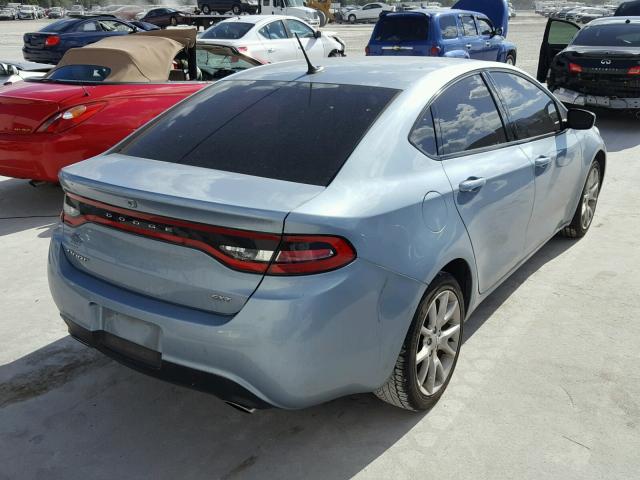 1C3CDFBA7DD287933 - 2013 DODGE DART SXT BLUE photo 4