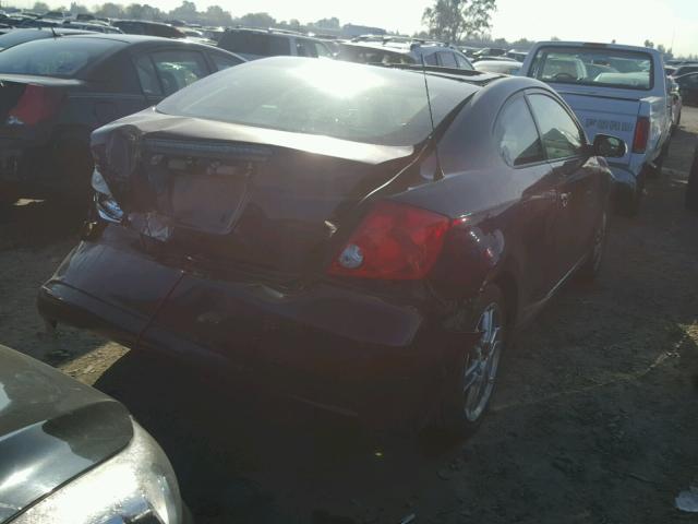 JTKDE177360124714 - 2006 TOYOTA SCION TC MAROON photo 4