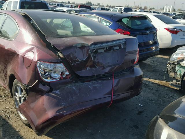 JTKDE177360124714 - 2006 TOYOTA SCION TC MAROON photo 9