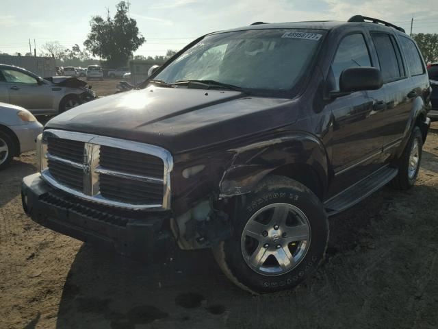 1D8HD58D55F530644 - 2005 DODGE DURANGO LI BURGUNDY photo 2