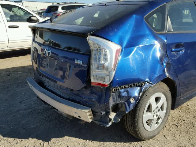 JTDKN3DU5A5203964 - 2010 TOYOTA PRIUS BLUE photo 9