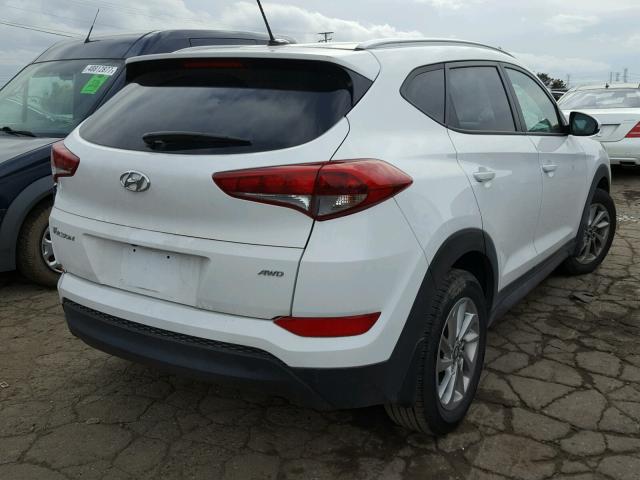 KM8J3CA42GU249946 - 2016 HYUNDAI TUCSON LIM WHITE photo 4