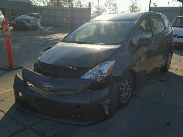 JTDZN3EU9D3191296 - 2013 TOYOTA PRIUS V CHARCOAL photo 2