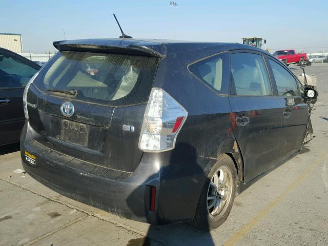 JTDZN3EU9D3191296 - 2013 TOYOTA PRIUS V CHARCOAL photo 4