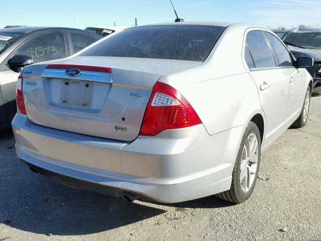 3FAHP0JG8AR332351 - 2010 FORD FUSION SEL SILVER photo 4