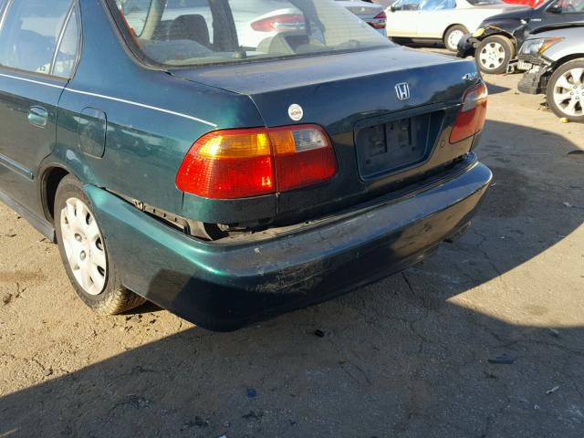 2HGEJ6610YH566528 - 2000 HONDA CIVIC BASE GREEN photo 9