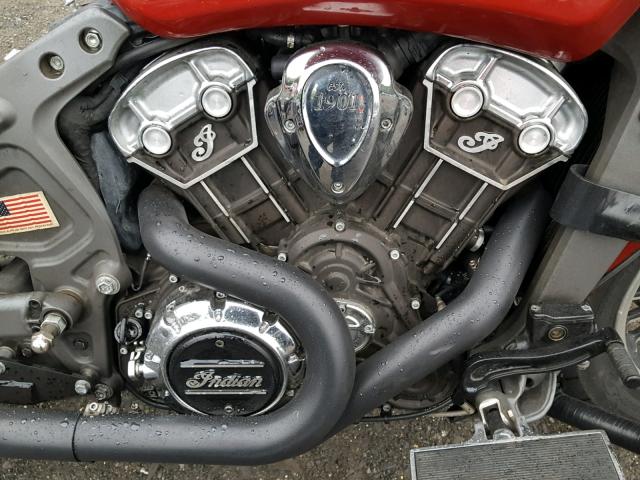 56KMSA001G3107580 - 2016 INDIAN MOTORCYCLE CO. SCOUT ABS RED photo 7