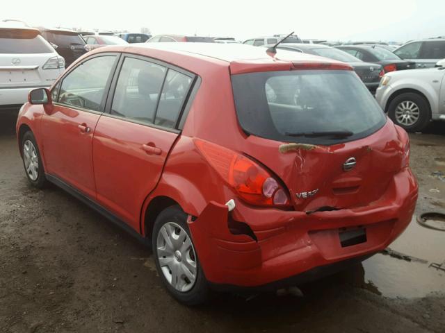 3N1BC1CP1AL439388 - 2010 NISSAN VERSA S RED photo 3