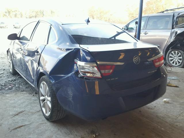 1G4PP5SK4D4137474 - 2013 BUICK VERANO BLUE photo 3