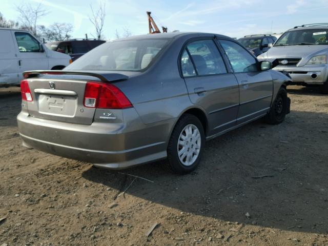 2HGES16515H592618 - 2005 HONDA CIVIC LX GRAY photo 4