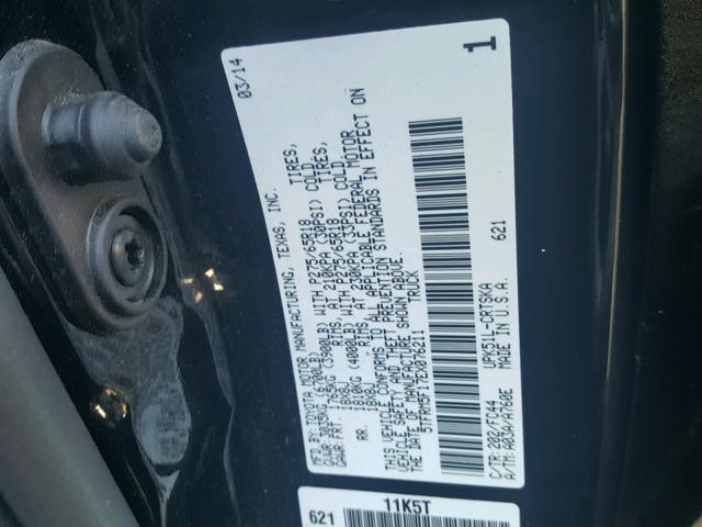 5TFRM5F17EX076211 - 2014 TOYOTA TUNDRA DOU BLACK photo 10