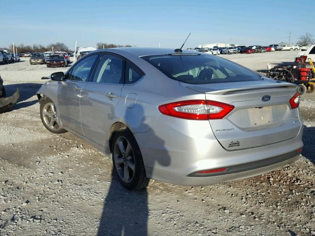 3FA6P0HD5ER265281 - 2014 FORD FUSION SE SILVER photo 3