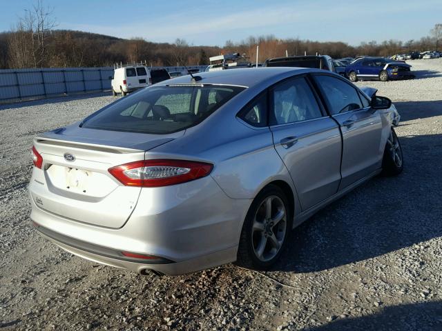 3FA6P0HD5ER265281 - 2014 FORD FUSION SE SILVER photo 4