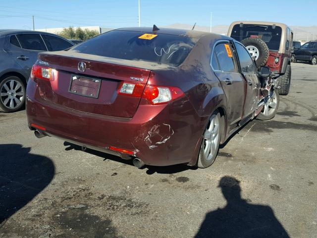 JH4CU2F65AC041554 - 2010 ACURA TSX RED photo 4