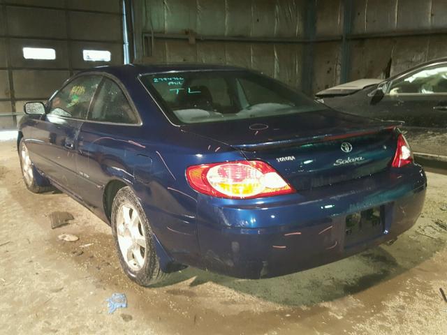 2T1CF22PX3C604831 - 2003 TOYOTA CAMRY SOLA BLUE photo 3