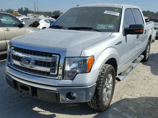 1FTFW1CF2DFD40266 - 2013 FORD F150 SUPER SILVER photo 2