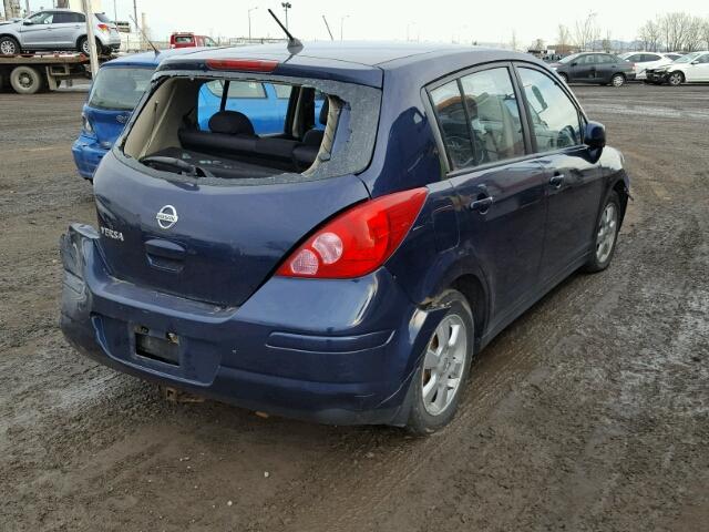 3N1BC13EX7L359580 - 2007 NISSAN VERSA S BLUE photo 4