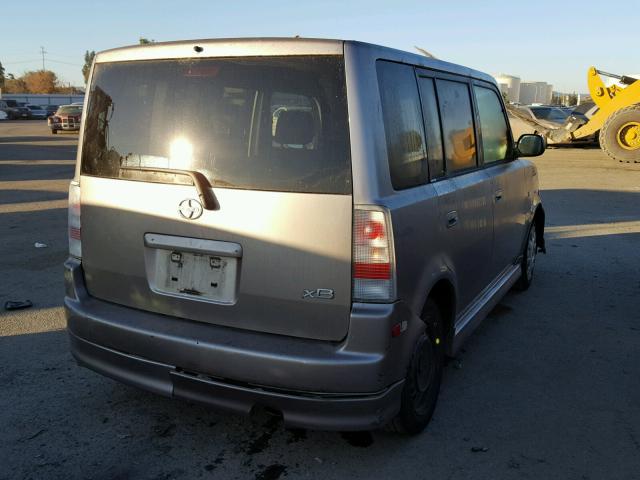 JTLKT334564079476 - 2006 TOYOTA SCION XB SILVER photo 4