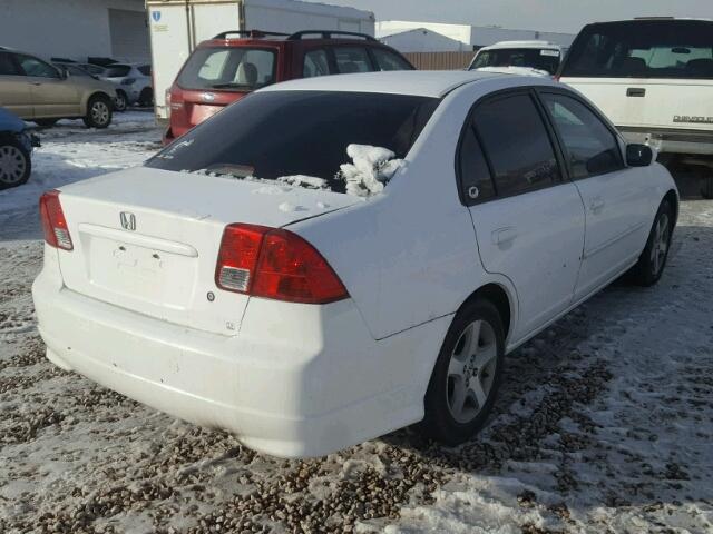 2HGES26755H597599 - 2005 HONDA CIVIC EX WHITE photo 4