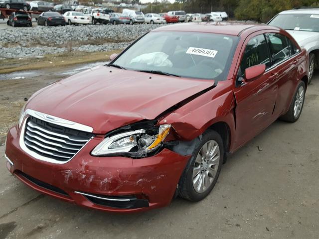 1C3CCBAB0EN235965 - 2014 CHRYSLER 200 LX BURGUNDY photo 2