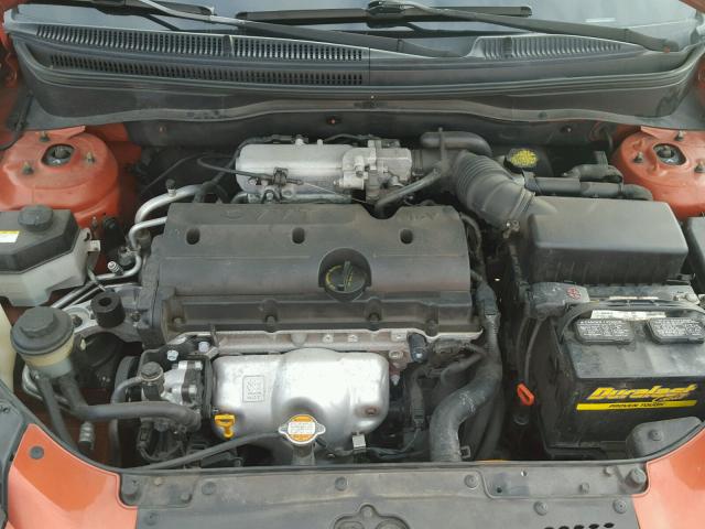 KNADE123786298813 - 2008 KIA RIO BASE ORANGE photo 7