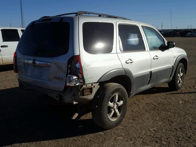 4F2YZ02Z76KM25913 - 2006 MAZDA TRIBUTE I SILVER photo 4