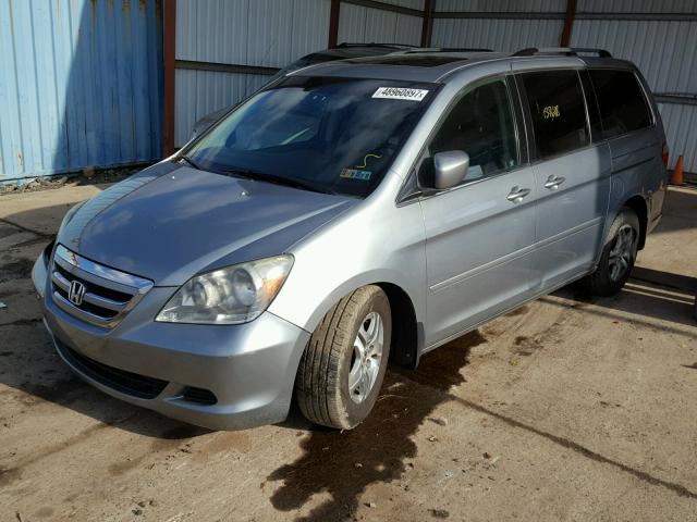 5FNRL38646B110679 - 2006 HONDA ODYSSEY EX BLUE photo 2