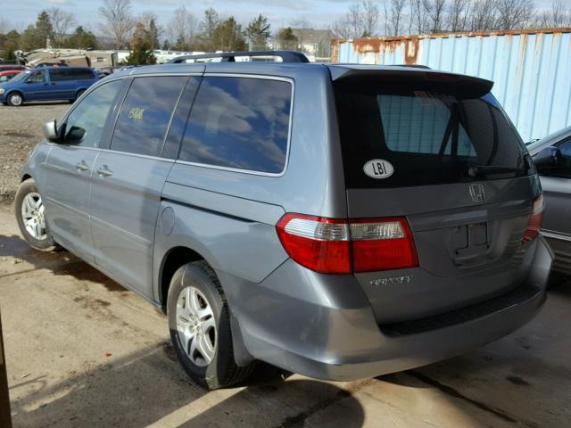5FNRL38646B110679 - 2006 HONDA ODYSSEY EX BLUE photo 3