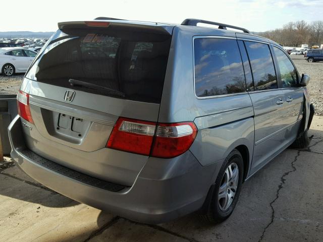 5FNRL38646B110679 - 2006 HONDA ODYSSEY EX BLUE photo 4