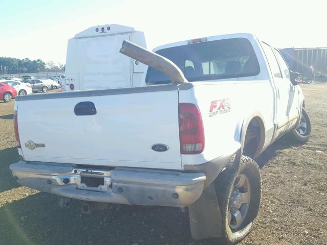 1FTNW21P24ED23129 - 2004 FORD F250 SUPER WHITE photo 4