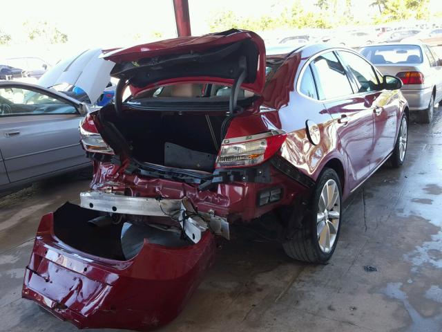 1G4PS5SK2C4229499 - 2012 BUICK VERANO RED photo 4