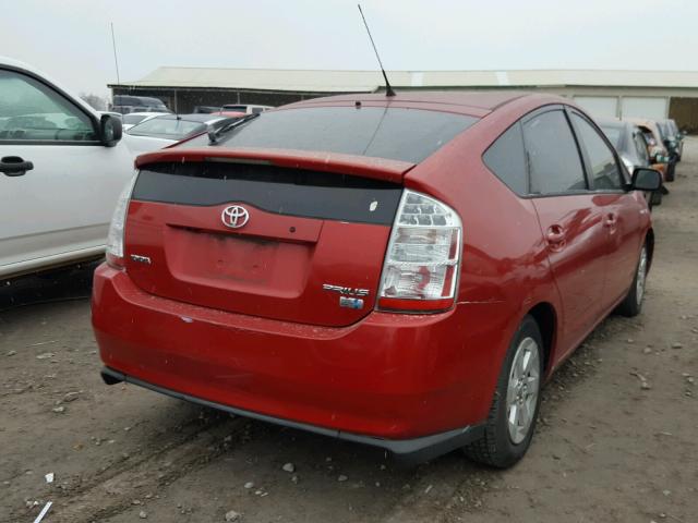 JTDKB20U263181868 - 2006 TOYOTA PRIUS RED photo 4