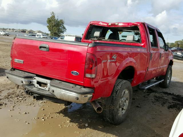 1FTWW31Y06EB63757 - 2006 FORD F350 SRW S RED photo 4