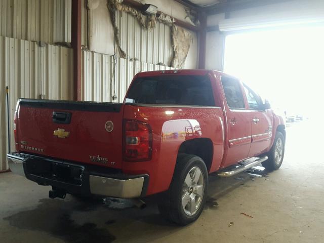 3GCPCSE09BG390184 - 2011 CHEVROLET SILVERADO RED photo 4