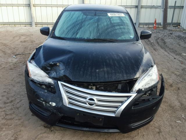 3N1AB7AP2DL659938 - 2013 NISSAN SENTRA S BLACK photo 9