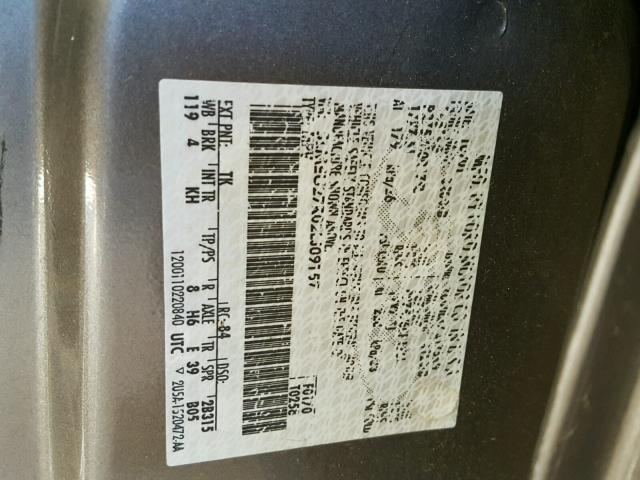 5LMEU27R02LJ09157 - 2002 LINCOLN NAVIGATOR Brązowy zdjęcie 10