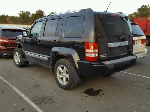 1J8GN58K08W190810 - 2008 JEEP LIBERTY LI BLACK photo 3