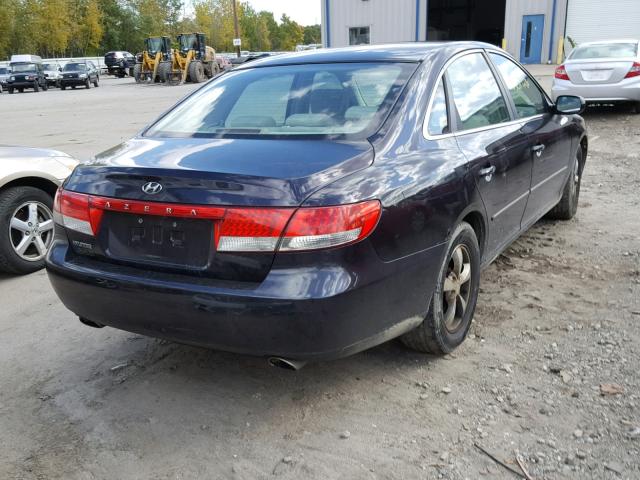 KMHFC46F76A075720 - 2006 HYUNDAI AZERA SE PURPLE photo 4