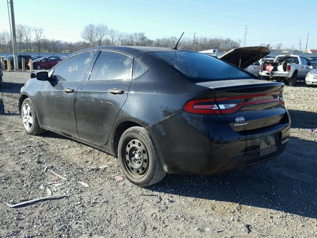 1C3CDFAAXDD137221 - 2013 DODGE DART SE BLACK photo 3