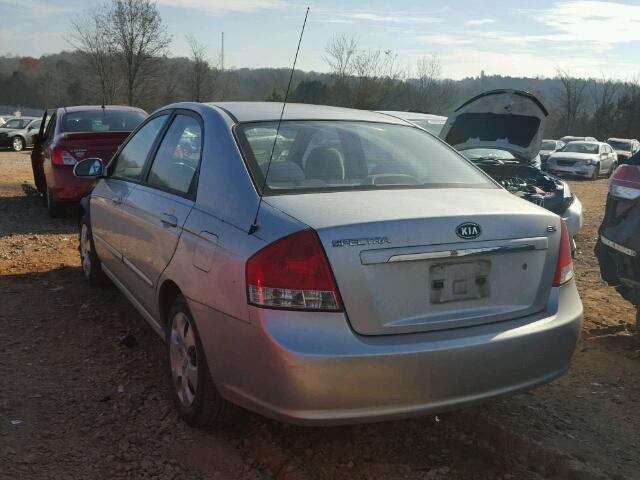 KNAFE121785501888 - 2008 KIA SPECTRA EX SILVER photo 3