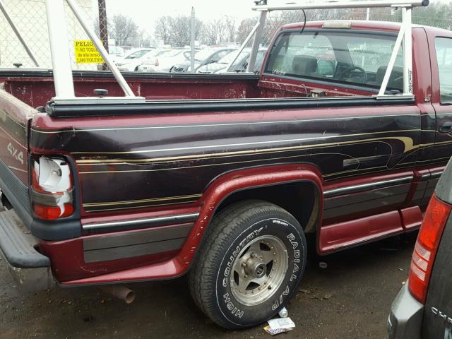 1B7HF16Y3TS510288 - 1996 DODGE RAM 1500 MAROON photo 9