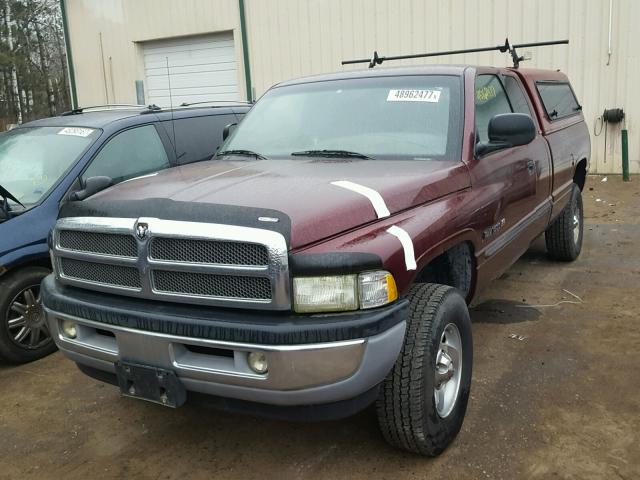 3B7HF13Z5YG126721 - 2000 DODGE RAM 1500 MAROON photo 2