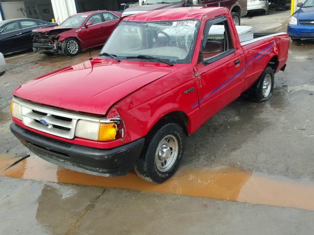 1FTCR10AXSUC14717 - 1995 FORD RANGER RED photo 2