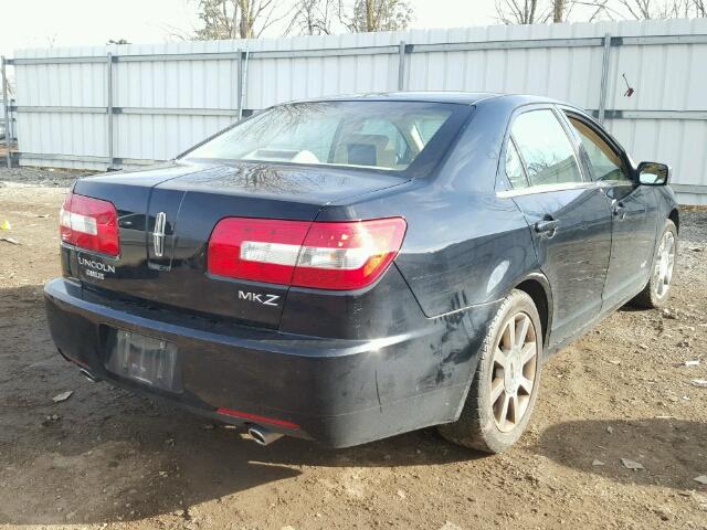 3LNHM26T07R616906 - 2007 LINCOLN MKZ BLACK photo 4