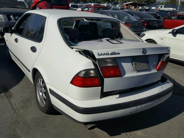 YS3ED48E8Y3061746 - 2000 SAAB 9-5 WHITE photo 3